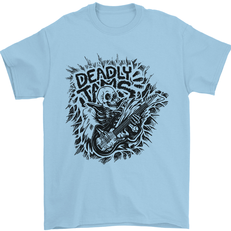 Deadly Tams Guitar Guitarist Rock Metal Punk Mens T-Shirt 100% Cotton Light Blue