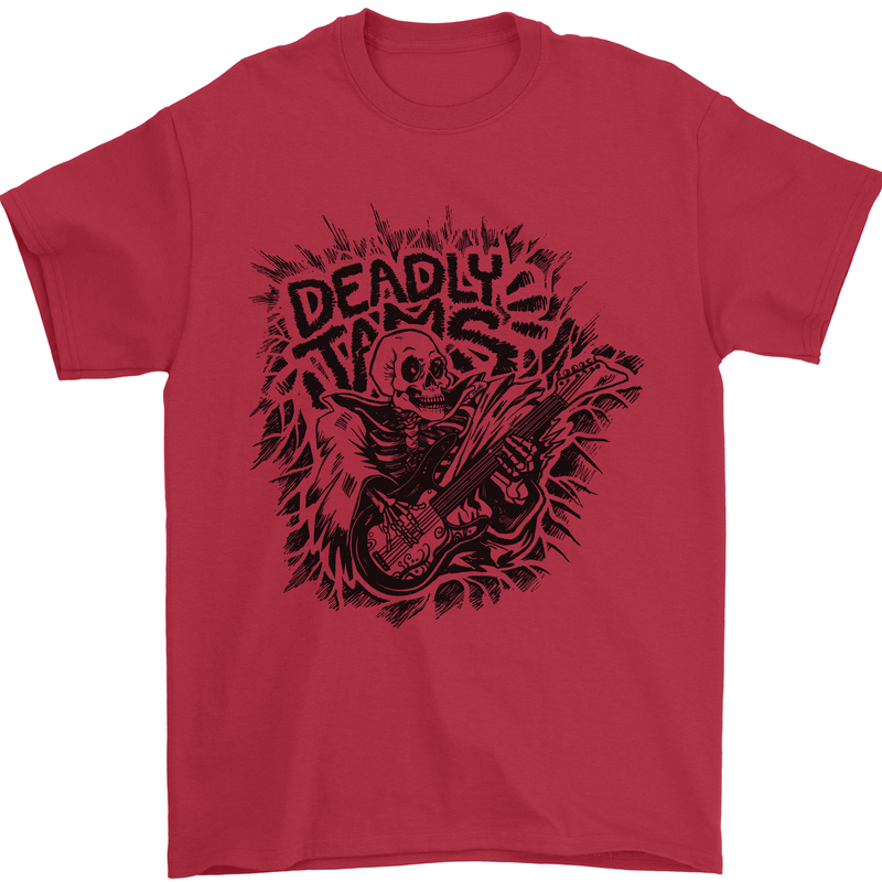 Deadly Tams Guitar Guitarist Rock Metal Punk Mens T-Shirt 100% Cotton Red