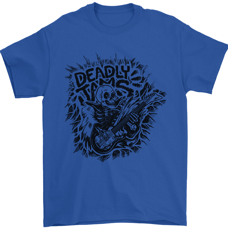 Deadly Tams Guitar Guitarist Rock Metal Punk Mens T-Shirt 100% Cotton Royal Blue