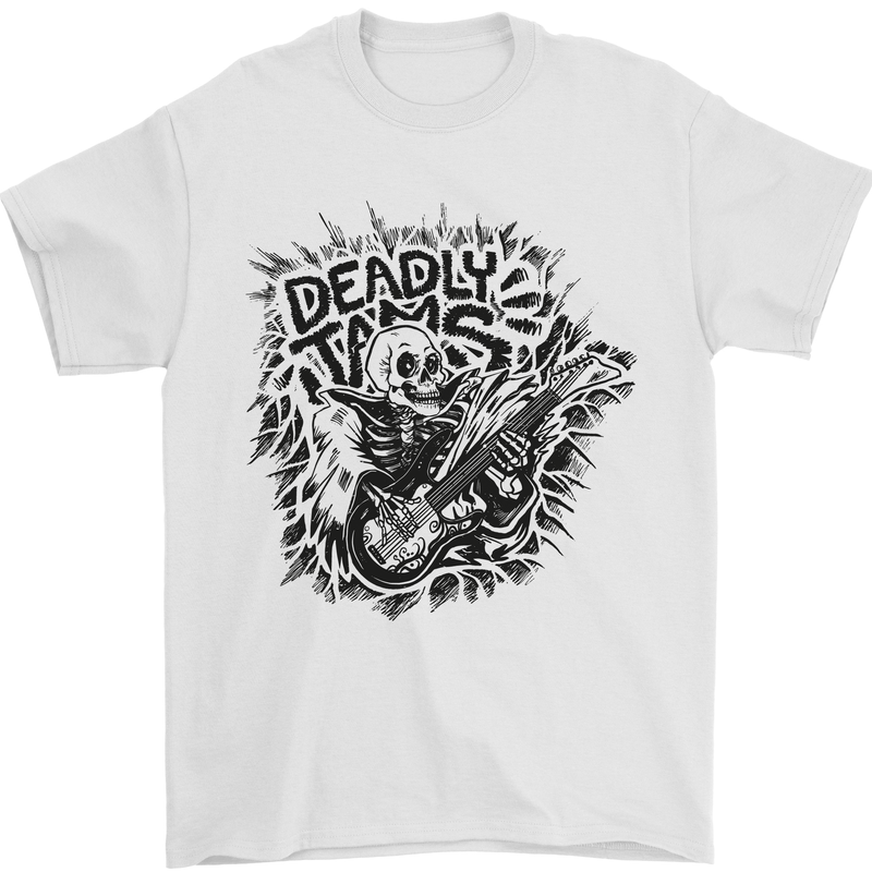 Deadly Tams Guitar Guitarist Rock Metal Punk Mens T-Shirt 100% Cotton White