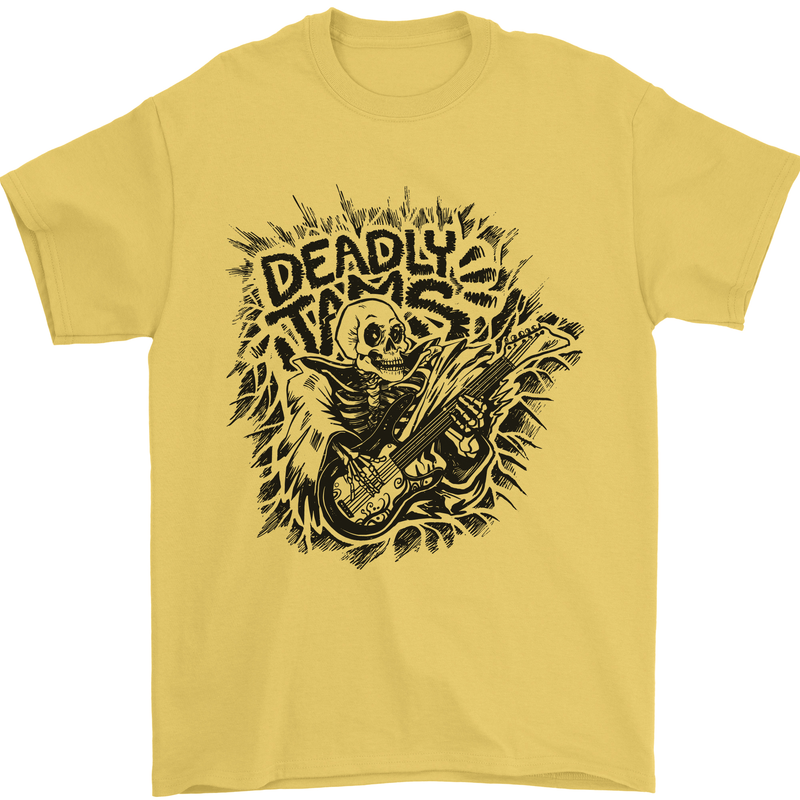 Deadly Tams Guitar Guitarist Rock Metal Punk Mens T-Shirt 100% Cotton Yellow