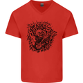 Deadly Tams Guitar Guitarist Rock Metal Punk Mens V-Neck Cotton T-Shirt Red