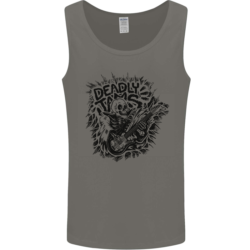 Deadly Tams Guitar Guitarist Rock Metal Punk Mens Vest Tank Top Charcoal