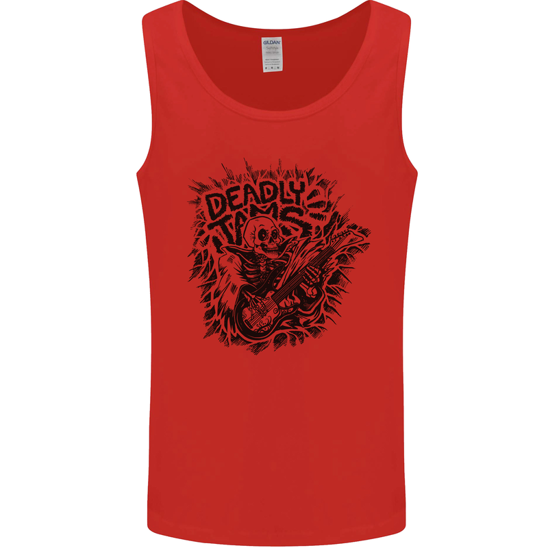 Deadly Tams Guitar Guitarist Rock Metal Punk Mens Vest Tank Top Red