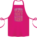 Dear Parents Funny Teacher Teaching Cotton Apron 100% Organic Pink