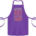Dear Parents Funny Teacher Teaching Cotton Apron 100% Organic Purple