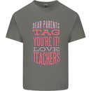 Dear Parents Funny Teacher Teaching Mens Cotton T-Shirt Tee Top Charcoal