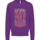 Dear Parents Funny Teacher Teaching Mens Sweatshirt Jumper Purple