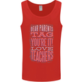 Dear Parents Funny Teacher Teaching Mens Vest Tank Top Red