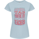 Dear Parents Funny Teacher Teaching Womens Petite Cut T-Shirt Light Blue