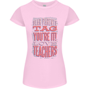 Dear Parents Funny Teacher Teaching Womens Petite Cut T-Shirt Light Pink