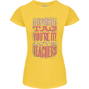 Dear Parents Funny Teacher Teaching Womens Petite Cut T-Shirt Yellow
