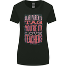 Dear Parents Funny Teacher Teaching Womens Wider Cut T-Shirt Black