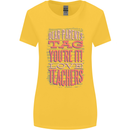 Dear Parents Funny Teacher Teaching Womens Wider Cut T-Shirt Yellow