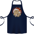 Dear Santa Funny Equestrian Horse Christmas Cotton Apron 100% Organic Navy Blue