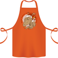 Dear Santa Funny Equestrian Horse Christmas Cotton Apron 100% Organic Orange