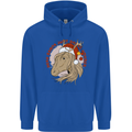 Dear Santa Funny Equestrian Horse Christmas Mens 80% Cotton Hoodie Royal Blue