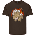 Dear Santa Funny Equestrian Horse Christmas Mens Cotton T-Shirt Tee Top Dark Chocolate