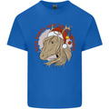 Dear Santa Funny Equestrian Horse Christmas Mens Cotton T-Shirt Tee Top Royal Blue