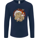 Dear Santa Funny Equestrian Horse Christmas Mens Long Sleeve T-Shirt Navy Blue