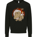 Dear Santa Funny Equestrian Horse Christmas Mens Sweatshirt Jumper Black