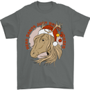 Dear Santa Funny Equestrian Horse Christmas Mens T-Shirt 100% Cotton Charcoal