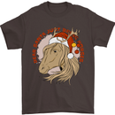 Dear Santa Funny Equestrian Horse Christmas Mens T-Shirt 100% Cotton Dark Chocolate
