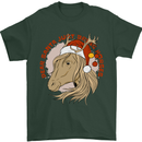 Dear Santa Funny Equestrian Horse Christmas Mens T-Shirt 100% Cotton Forest Green