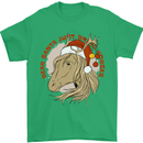 Dear Santa Funny Equestrian Horse Christmas Mens T-Shirt 100% Cotton Irish Green