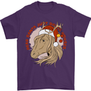 Dear Santa Funny Equestrian Horse Christmas Mens T-Shirt 100% Cotton Purple