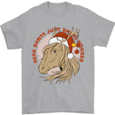 Dear Santa Funny Equestrian Horse Christmas Mens T-Shirt 100% Cotton Sports Grey