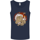Dear Santa Funny Equestrian Horse Christmas Mens Vest Tank Top Navy Blue