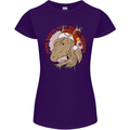 Dear Santa Funny Equestrian Horse Christmas Womens Petite Cut T-Shirt Purple