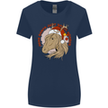 Dear Santa Funny Equestrian Horse Christmas Womens Wider Cut T-Shirt Navy Blue