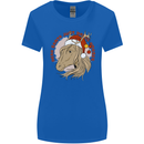 Dear Santa Funny Equestrian Horse Christmas Womens Wider Cut T-Shirt Royal Blue