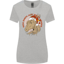 Dear Santa Funny Equestrian Horse Christmas Womens Wider Cut T-Shirt Sports Grey