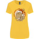 Dear Santa Funny Equestrian Horse Christmas Womens Wider Cut T-Shirt Yellow
