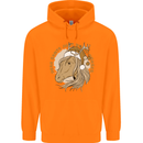 Dear Santa Funny Horse Equestrian Christmas Childrens Kids Hoodie Orange