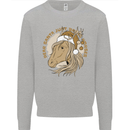Dear Santa Funny Horse Equestrian Christmas Kids Sweatshirt Jumper Sports Grey