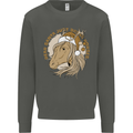 Dear Santa Funny Horse Equestrian Christmas Kids Sweatshirt Jumper Storm Grey