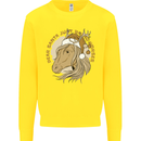 Dear Santa Funny Horse Equestrian Christmas Kids Sweatshirt Jumper Yellow