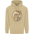Dear Santa Funny Horse Equestrian Christmas Mens 80% Cotton Hoodie Sand