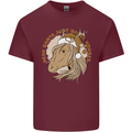 Dear Santa Funny Horse Equestrian Christmas Mens Cotton T-Shirt Tee Top Maroon