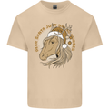 Dear Santa Funny Horse Equestrian Christmas Mens Cotton T-Shirt Tee Top Sand