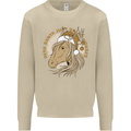 Dear Santa Funny Horse Equestrian Christmas Mens Sweatshirt Jumper Sand