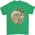Dear Santa Funny Horse Equestrian Christmas Mens T-Shirt 100% Cotton Irish Green