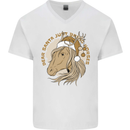 Dear Santa Funny Horse Equestrian Christmas Mens V-Neck Cotton T-Shirt White