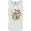 Dear Santa Funny Horse Equestrian Christmas Mens Vest Tank Top White