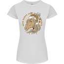 Dear Santa Funny Horse Equestrian Christmas Womens Petite Cut T-Shirt White