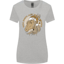 Dear Santa Funny Horse Equestrian Christmas Womens Wider Cut T-Shirt Sports Grey